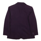 WORTHINGTON Womens Purple Wool Button Jacket S Plain Classic Blazer Tailored