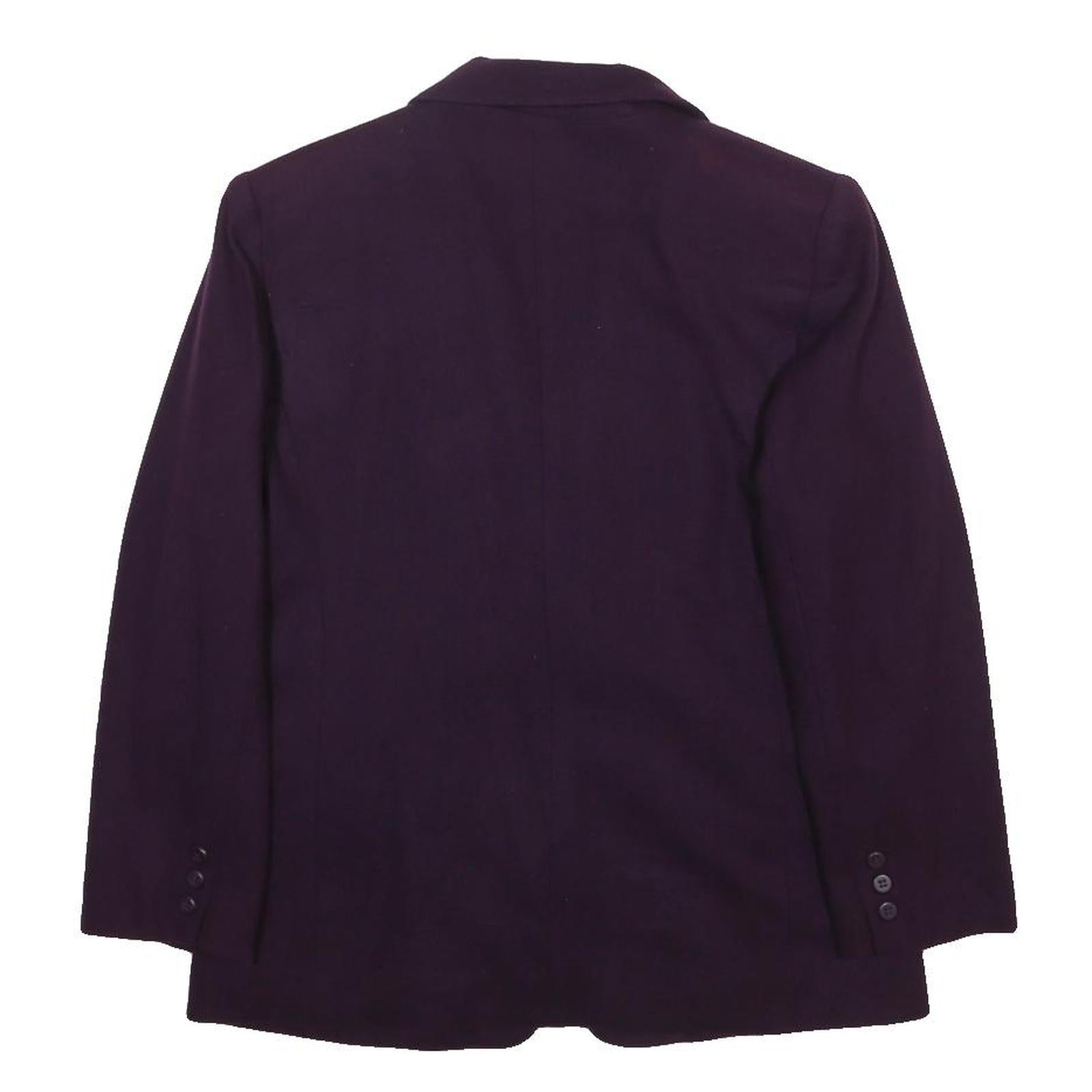 WORTHINGTON Womens Purple Wool Button Jacket S Plain Classic Blazer Tailored