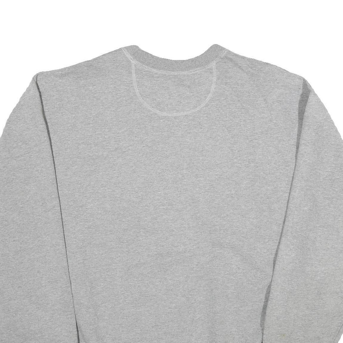 REEBOK Mens Grey Crew Neck 2XL Sweatshirt Cotton Blend Casual Pullover