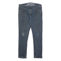 DICKIES Mens Slim Blue Denim Slim Jeans W34 L30 Cotton Blend Zip Casual