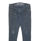 DICKIES Mens Slim Blue Denim Slim Jeans W34 L30 Cotton Blend Zip Casual