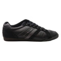 TOMMY HILFIGER Low Top Trainers Black Leather Mens UK 8.5