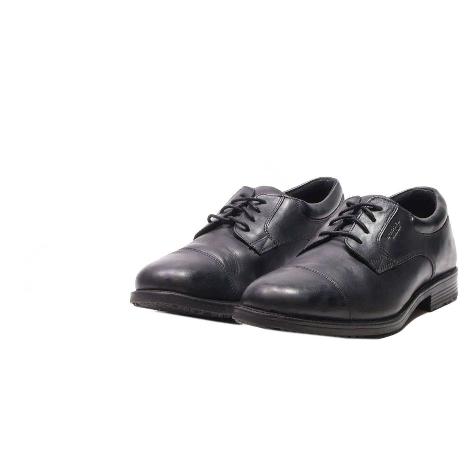 TOMMY HILFIGER Low Top Trainers Black Leather Mens UK 8.5