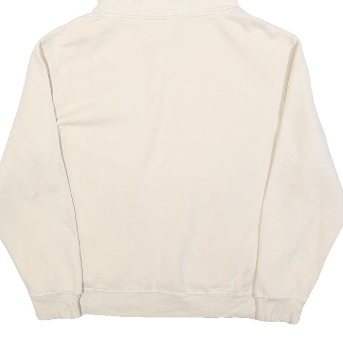 HARD ROCK CAFE Mens White Hoodie S Printed Logo Casual Cotton Blend