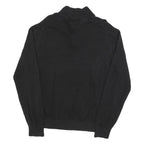 TOMMY HILFIGER Mens Black Pullover Plain V-Neck Basic Knit XL Cotton Jumper
