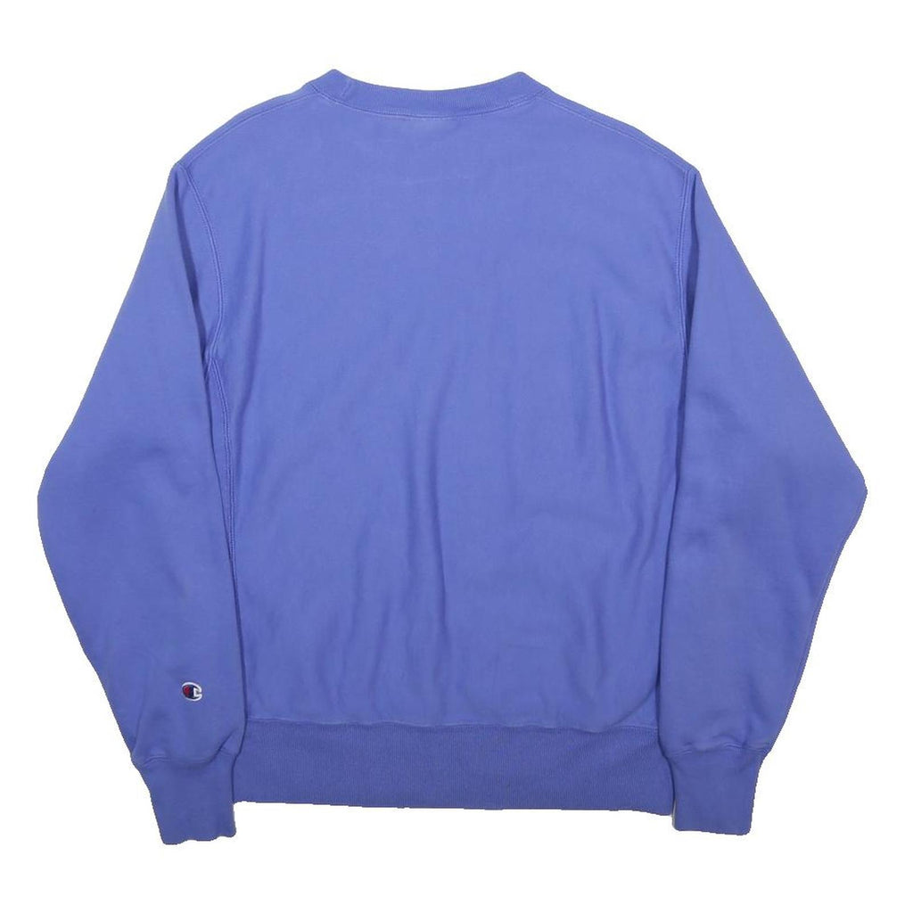CHAMPION REVERSE WEAVE Mens Blue Crew Neck M Cotton Blend Pullover Sweatshirt
