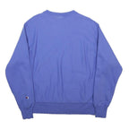 CHAMPION REVERSE WEAVE Mens Blue Crew Neck M Cotton Blend Pullover Sweatshirt