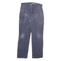 CARHARTT Mens Cotton Blend Blue Relaxed Fit Straight Leg Trousers W34 L32