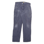CARHARTT Mens Cotton Blend Blue Relaxed Fit Straight Leg Trousers W34 L32