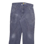 CARHARTT Mens Cotton Blend Blue Relaxed Fit Straight Leg Trousers W34 L32