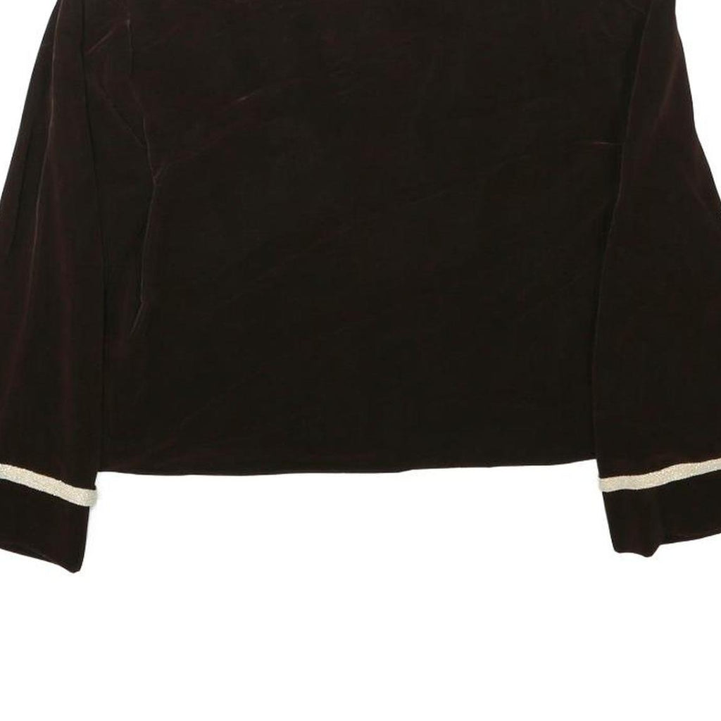 Womens Black Jacket XXS Polyester Blend Plain Cropped Minimalist Sleeve Trim