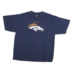 NFL Mens Blue Broncos Graphic T-Shirt XL Short Sleeve Crew Neck Casual