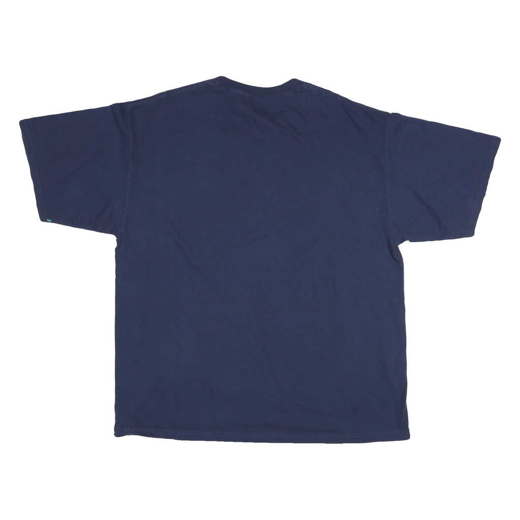 NFL Mens Blue Broncos Graphic T-Shirt XL Short Sleeve Crew Neck Casual