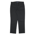 DICKIES Mens Cotton Blend Black Regular Fit Straight Leg Trousers W32 L30