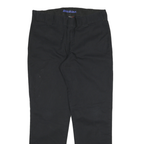 DICKIES Mens Cotton Blend Black Regular Fit Straight Leg Trousers W32 L30