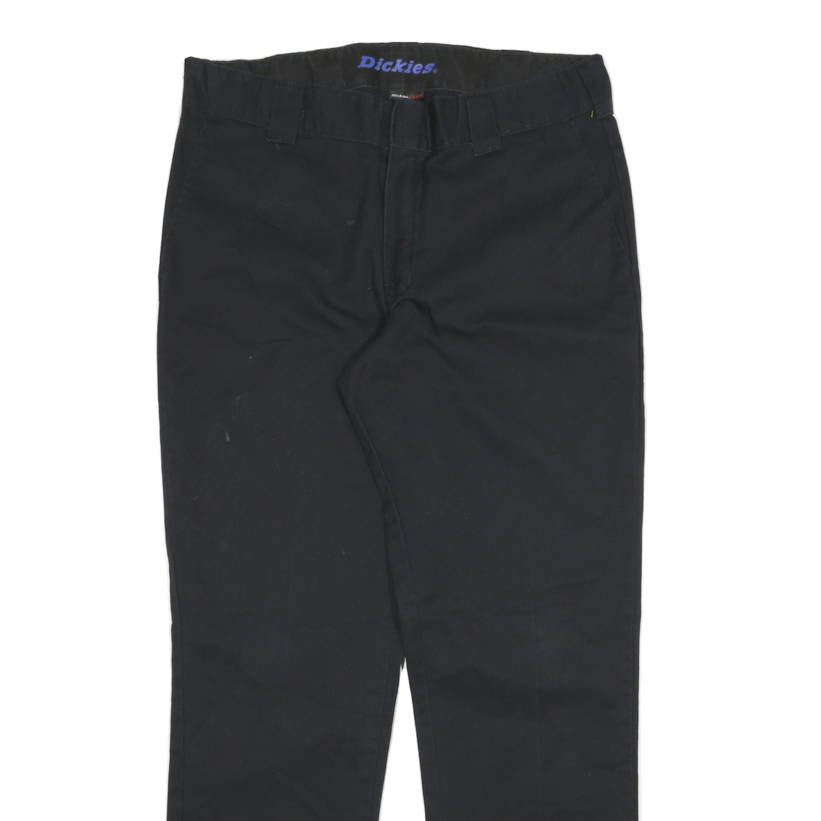 DICKIES Mens Cotton Blend Black Regular Fit Straight Leg Trousers W32 L30
