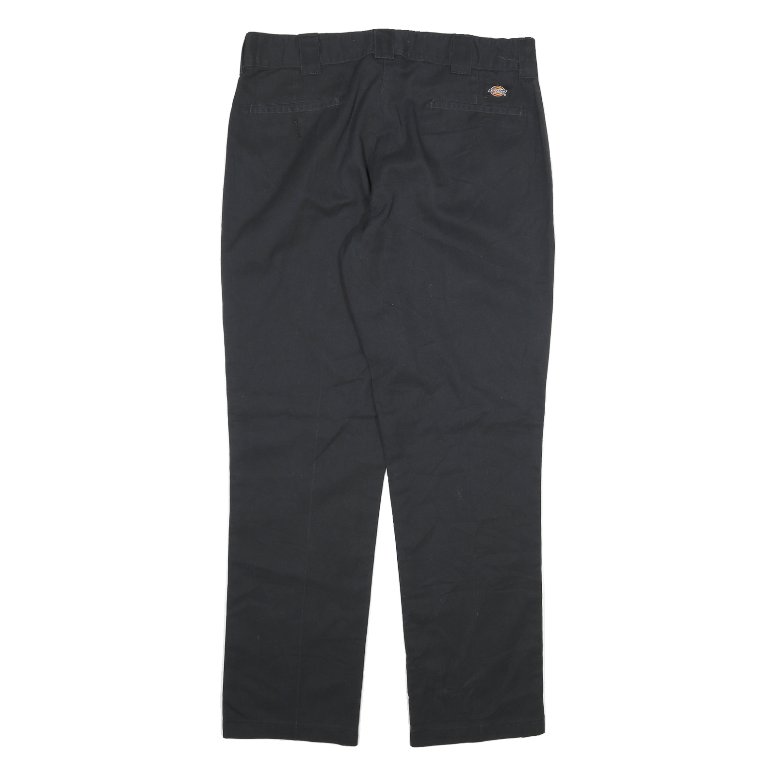 DICKIES Mens Cotton Blend Black Regular Fit Straight Leg Trousers W32 L30