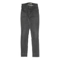 LEVI'S Womens Slim Black Denim Jeans W25 L30 Cotton Blend Zip Classic Skinny Fit