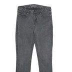 CALVIN KLEIN JEANS Womens Slim Black Denim Dark Zip W30 L30 Stylish Casual