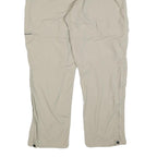 Womens Beige Polyester Blend Regular Fit Zip Trousers W28 L30 Outdoor Casual