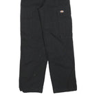 DICKIES Womens Black Relaxed Cargo Trousers W22 L28 Casual Cotton Blend Zip