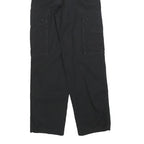 DICKIES Womens Black Relaxed Cargo Trousers W22 L28 Casual Cotton Blend Zip