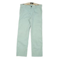 TIMBERLAND Mens Regular Fit Blue Cotton Blend Trousers W33 L29 Casual Zip