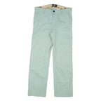 TIMBERLAND Mens Regular Fit Blue Cotton Blend Trousers W33 L29 Casual Zip
