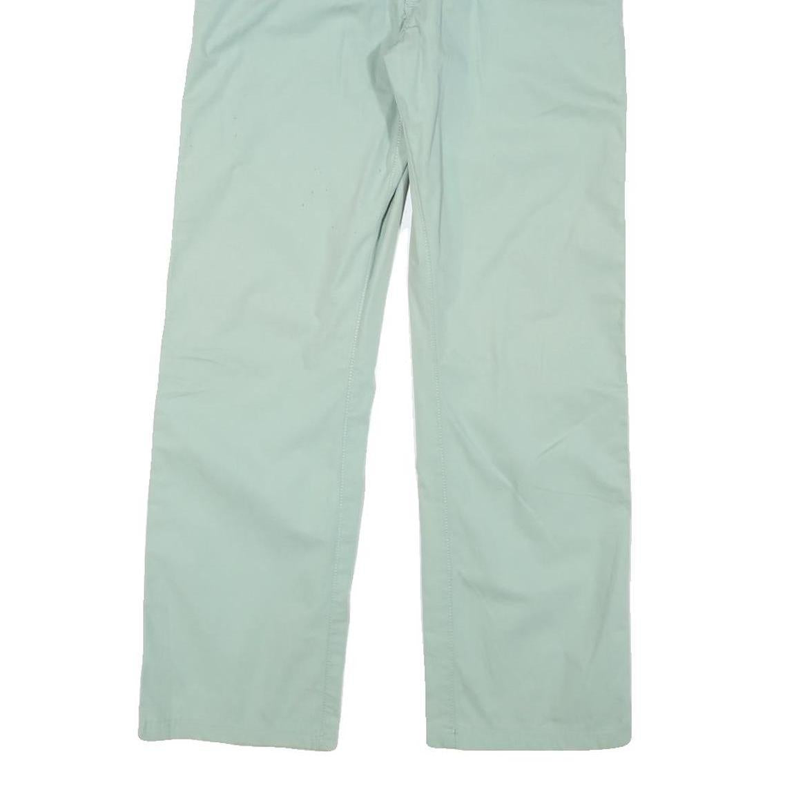 TIMBERLAND Mens Regular Fit Blue Cotton Blend Trousers W33 L29 Casual Zip