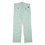 TIMBERLAND Mens Regular Fit Blue Cotton Blend Trousers W33 L29 Casual Zip