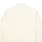 NORWISS Mens Cream Button Shirt S Cotton Blend Casual Long Sleeve