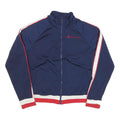 CHAMPION Womens Navy Blue Red White Track Jacket L Polyester Blend Zip