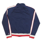 CHAMPION Womens Navy Blue Red White Track Jacket L Polyester Blend Zip