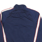 CHAMPION Womens Navy Blue Red White Track Jacket L Polyester Blend Zip