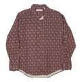 MUNSING WEAR Mens Maroon Diamond Pattern Shirt XL Cotton Blend Button Down