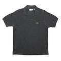 LACOSTE Mens Black Short Sleeve Plain Polo Shirt S Classic Cotton Blend
