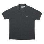 LACOSTE Mens Black Short Sleeve Plain Polo Shirt S Classic Cotton Blend