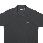 LACOSTE Mens Black Short Sleeve Plain Polo Shirt S Classic Cotton Blend