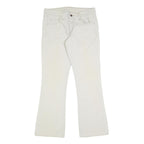 LEVI'S 518 Womens White Regular Bootcut Denim Jeans W29 L30 Cotton Blend Zip