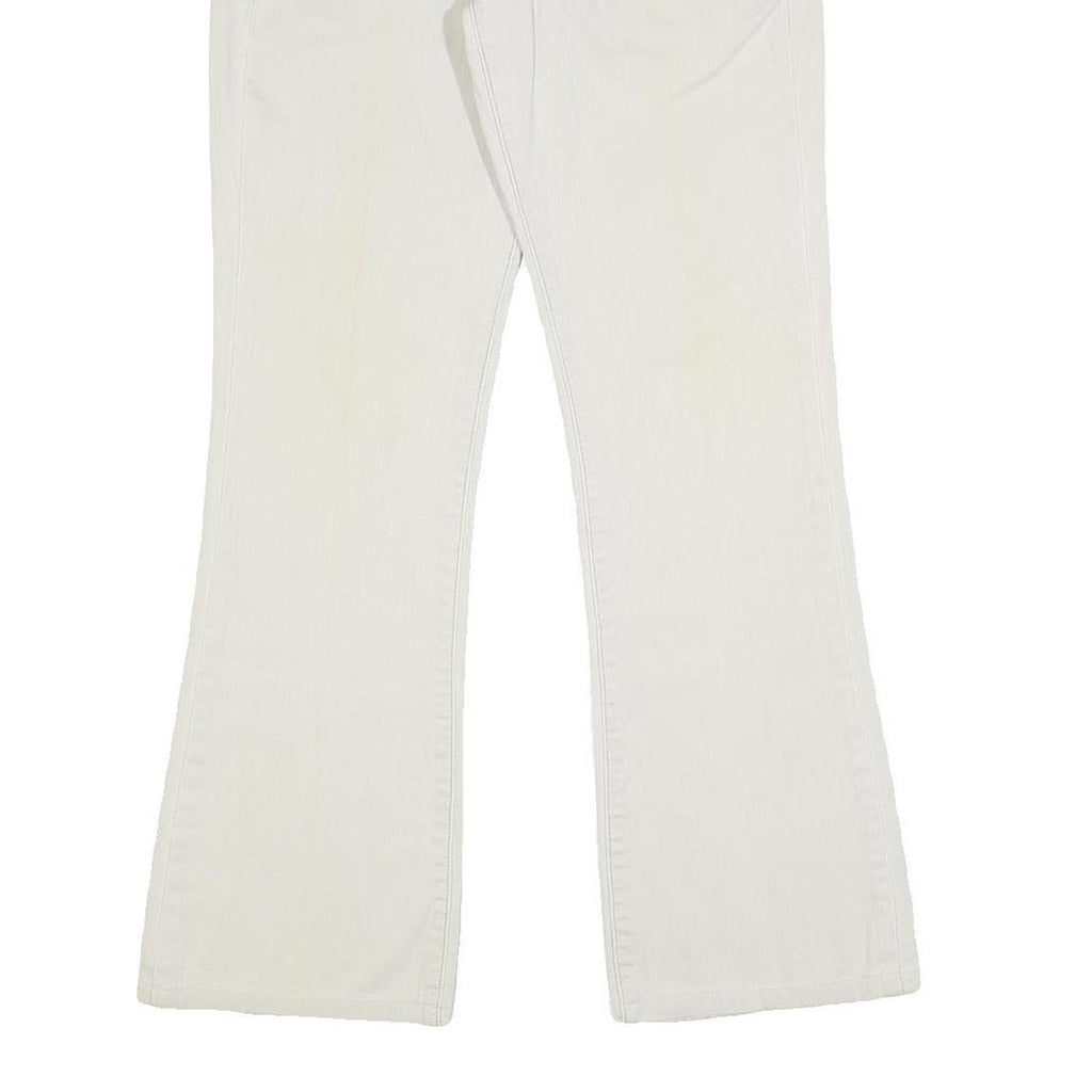 LEVI'S 518 Womens White Regular Bootcut Denim Jeans W29 L30 Cotton Blend Zip