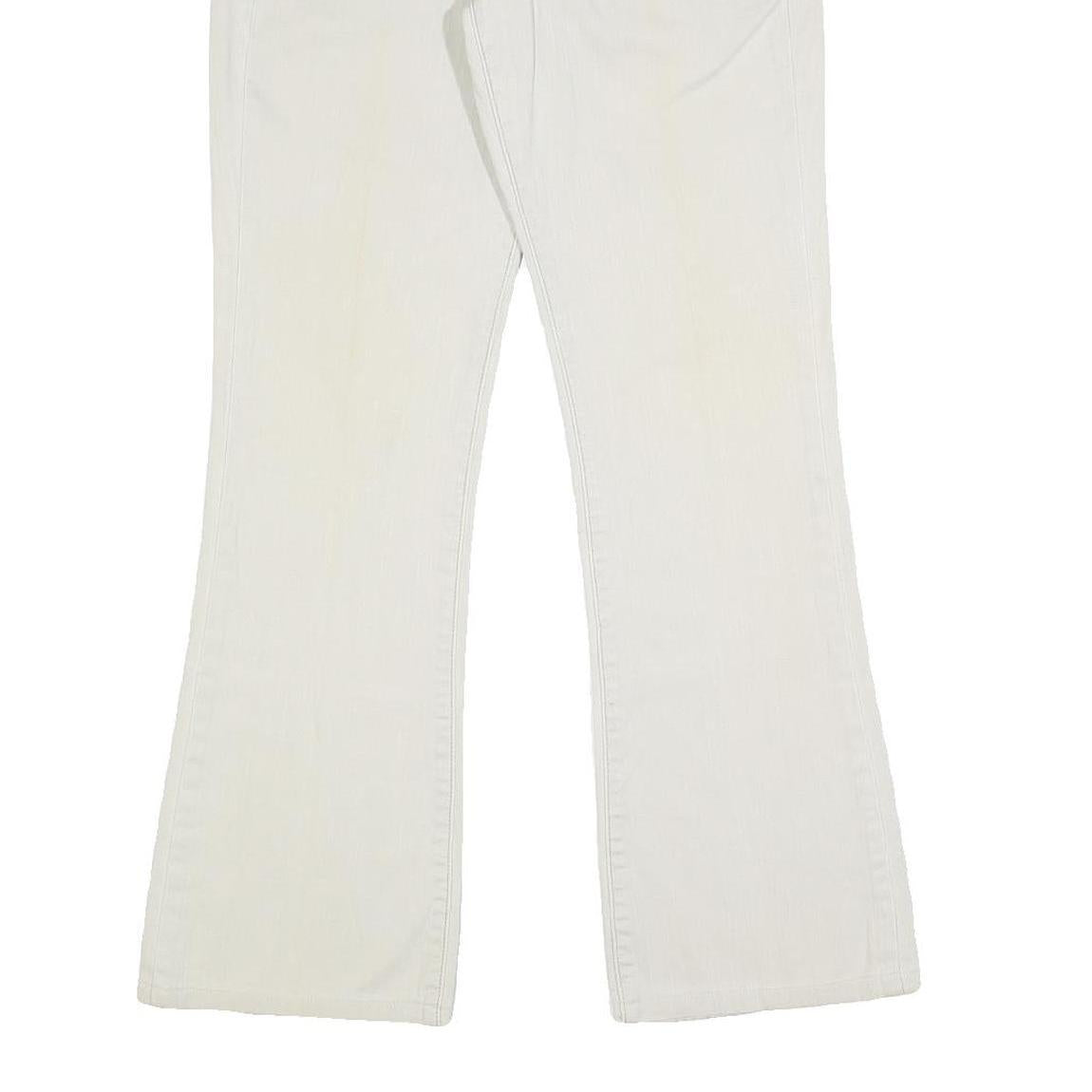 LEVI'S 518 Womens White Regular Bootcut Denim Jeans W29 L30 Cotton Blend Zip