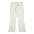 LEVI'S 518 Womens White Regular Bootcut Denim Jeans W29 L30 Cotton Blend Zip