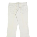 LEVI'S 518 Womens White Regular Bootcut Denim Jeans W29 L30 Cotton Blend Zip