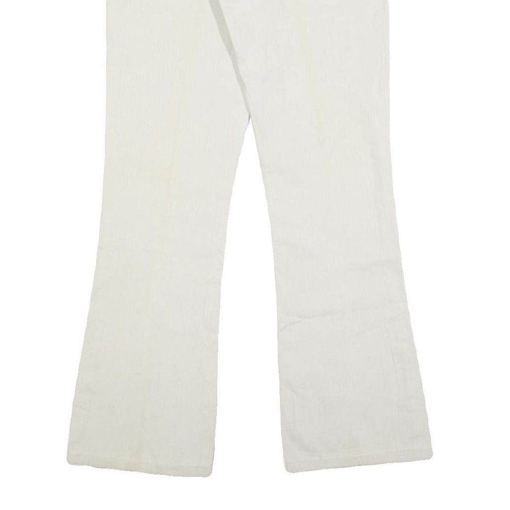 LEVI'S 518 Womens White Regular Bootcut Denim Jeans W29 L30 Cotton Blend Zip