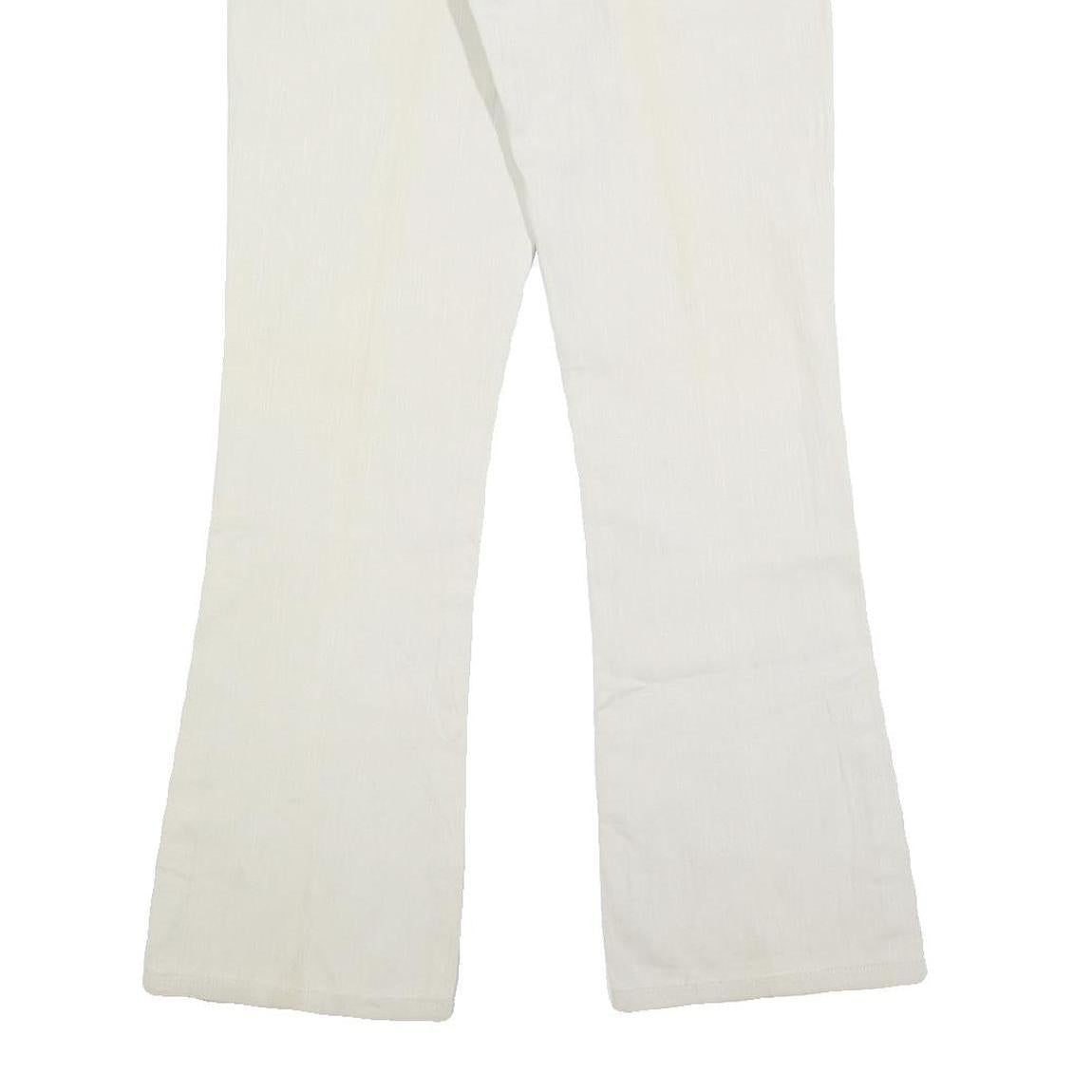 LEVI'S 518 Womens White Regular Bootcut Denim Jeans W29 L30 Cotton Blend Zip