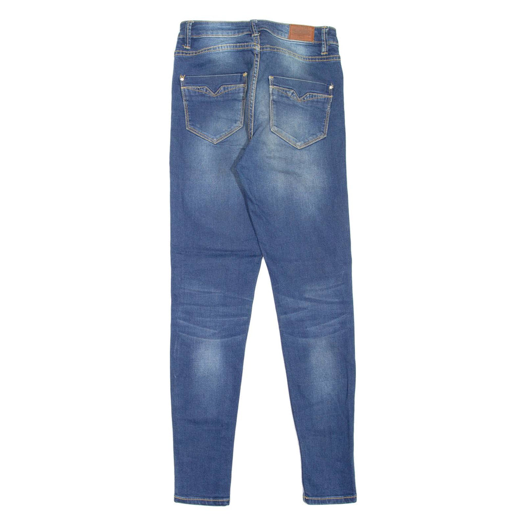 DIESEL High Waist Womens Jeans Blue Slim Skinny Stone Wash W27 L30