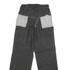 Mens Regular Fit Cotton Blend Denim Black Jeans W28 L33 Zip Closure