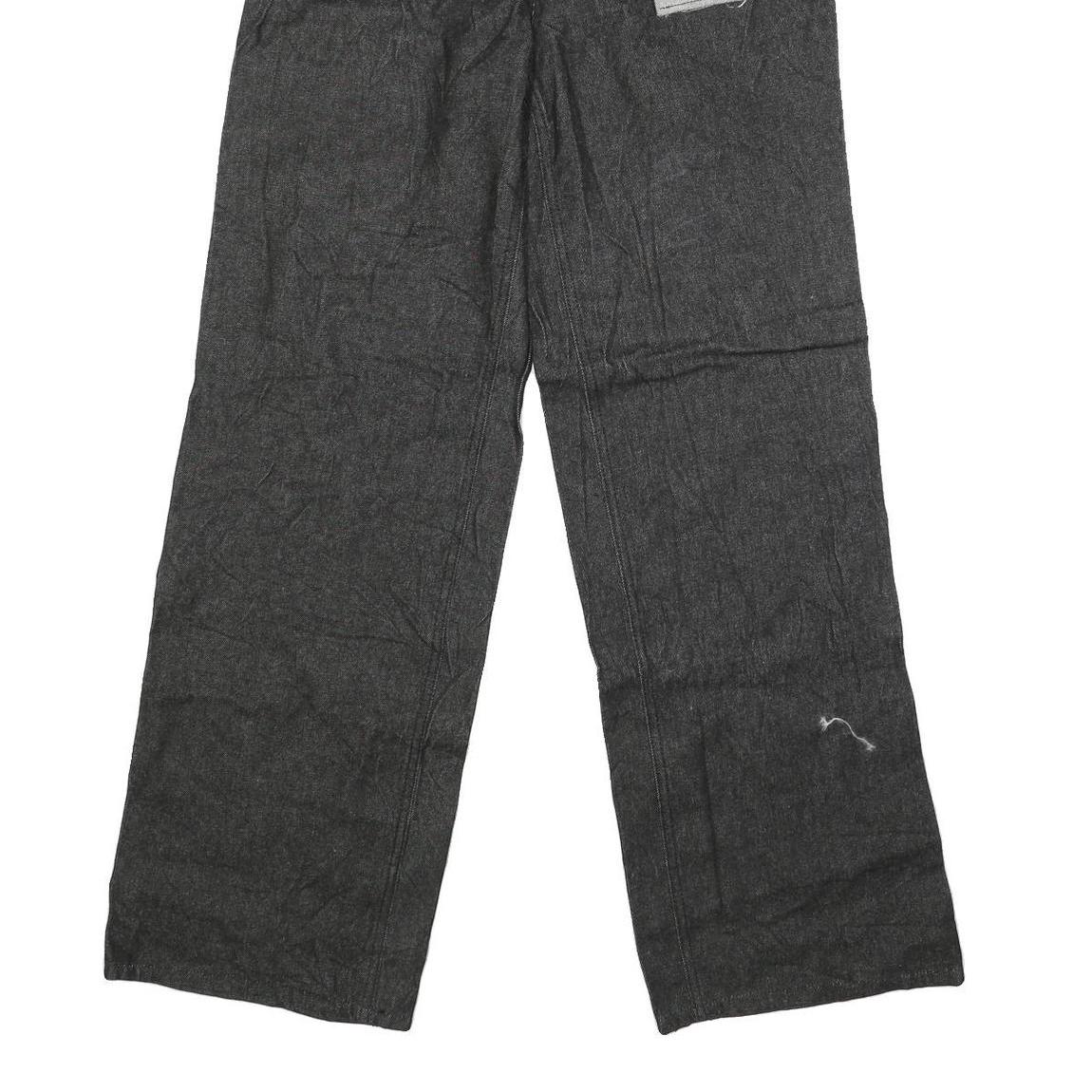 Mens Regular Fit Cotton Blend Denim Black Jeans W28 L33 Zip Closure