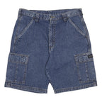 WRANGLER Mens Denim Blue Cargo Shorts M W32 Casual Cotton Summer Wear