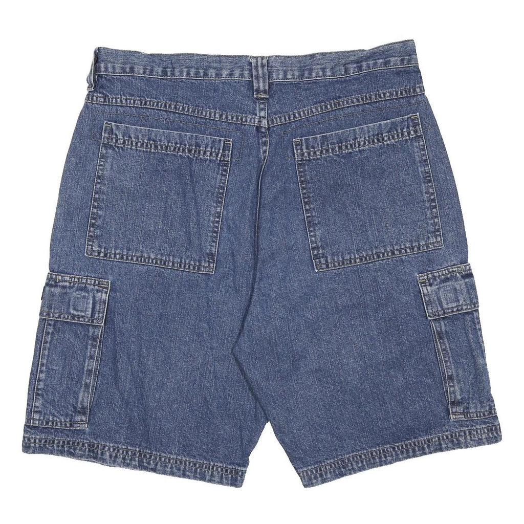 WRANGLER Mens Denim Blue Cargo Shorts M W32 Casual Cotton Summer Wear